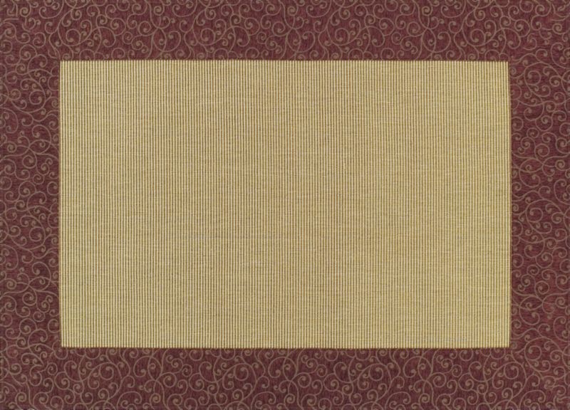 Colours by B&Q Decorative Bordered Rug Natural-Red (L)170 x (W)120cm