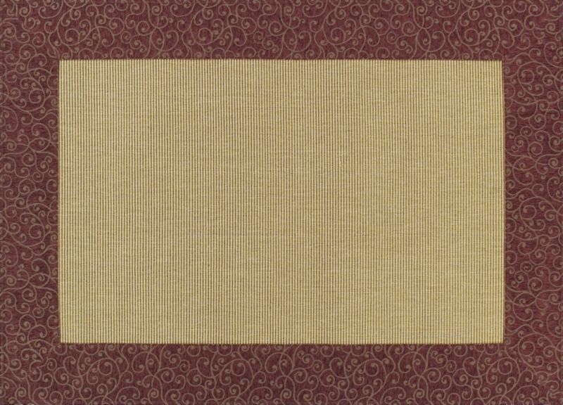 Colours by B&Q Decorative Bordered Rug Natural/Red (L)170 x (W)120cm