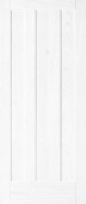BampQ Delfino 3 Panel Primed Internal Door NAT23DELP White