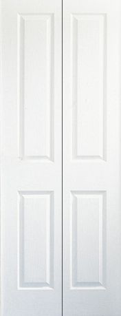BandQ Cadeby moulded 4 Panel Woodgrain Bi fold NAT20BIOF White