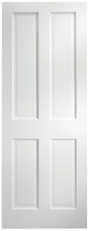 BandQ Avesta 4 Panel Primed Internal Door NAT23AD4PT White