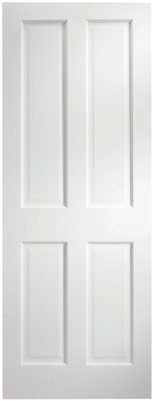 BandQ Avesta 4 Panel Primed Internal Door NAT20AD4PT White