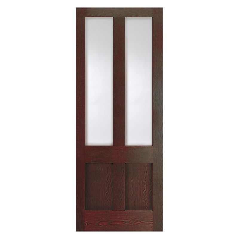 Rustic Oak 2 Lite Clear Glazed Internal Door NAT23RUSG Oak Veneer