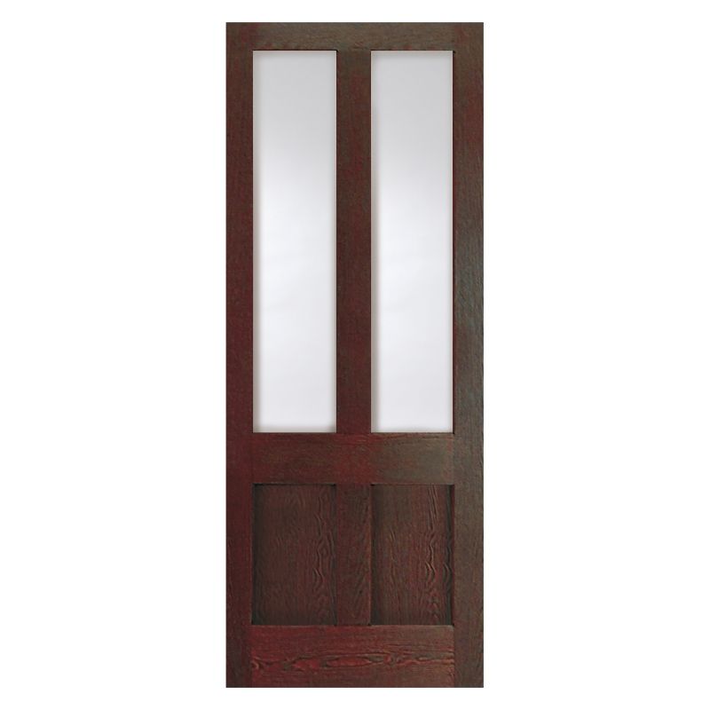 Rustic Oak 2 Lite Clear Glazed Internal Door NAT26RUSG Oak Veneer