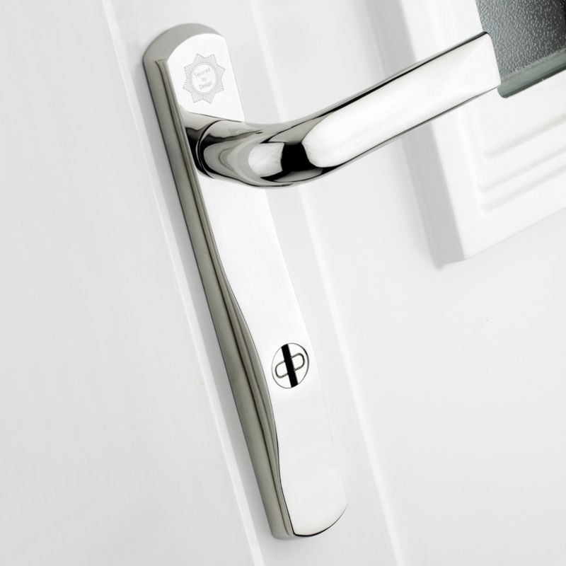 BampQ High Security Door Handle Polished Chrome Stainless Steel