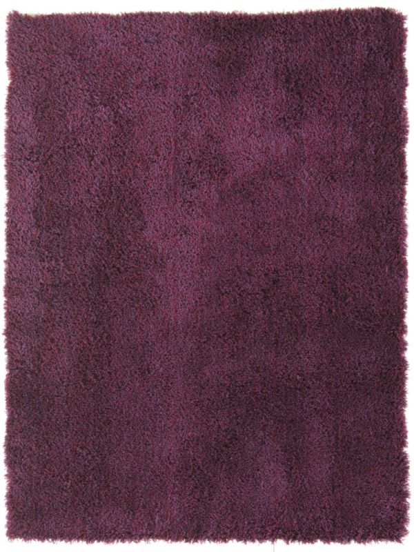 Colours by B&Q Super Soft Shaggy Purple (L)120 x (W)60cm