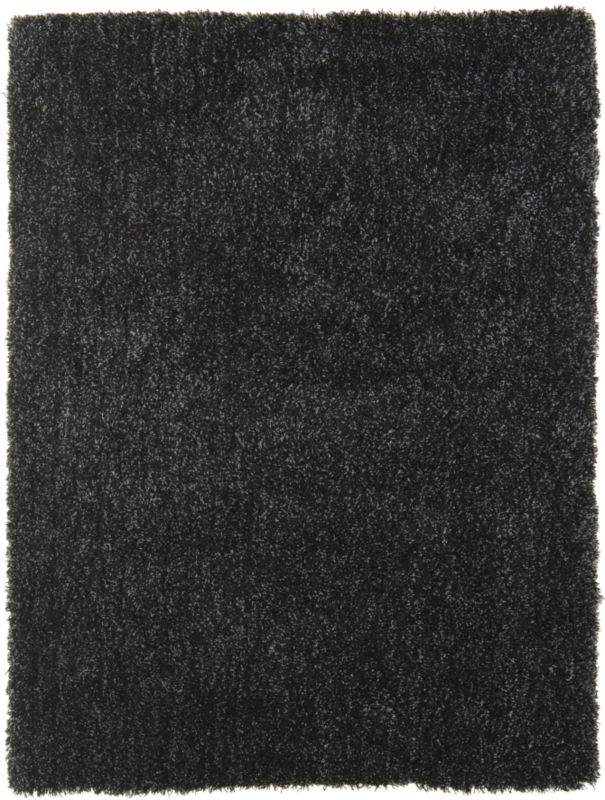 Colours by B&Q Super Soft Shaggy Black (L)120 x (W)60