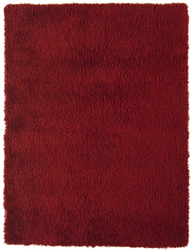 Colours by B&Q Super Soft Shaggy Red (L)160 x (W)120cm