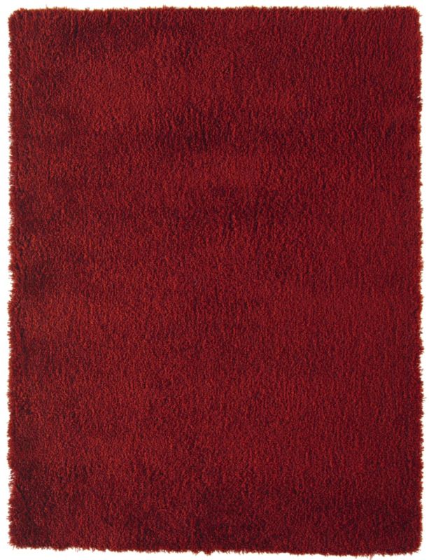 Colours by B&Q Super Soft Shaggy Red (L)230 x (W)150cm