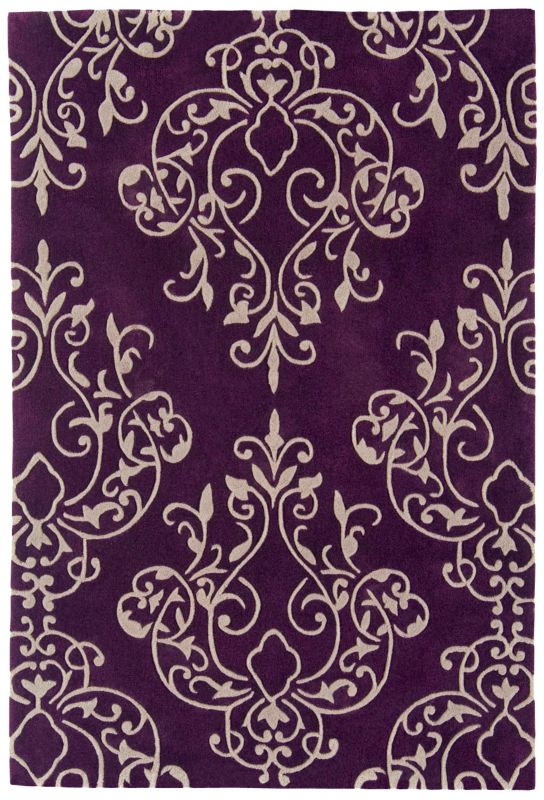 Colours by B&Q Heritage Rug Purple/Grey (L)150 x (W)90cm