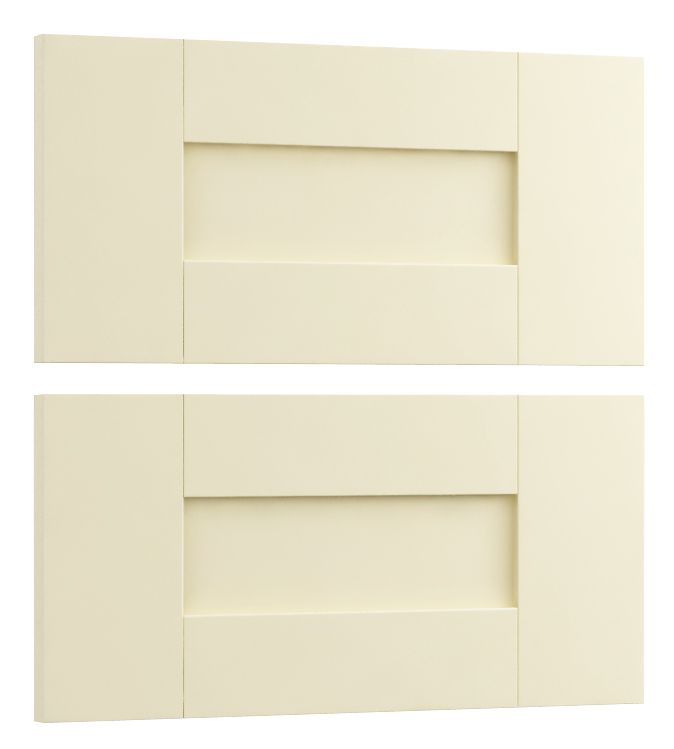 Cooke & Lewis 2 Drawer Bedside Pack Cream