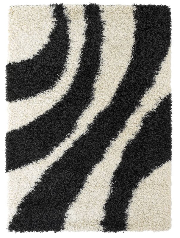 Colours Bromley Rug Black/White (W)160 x (L)230cm