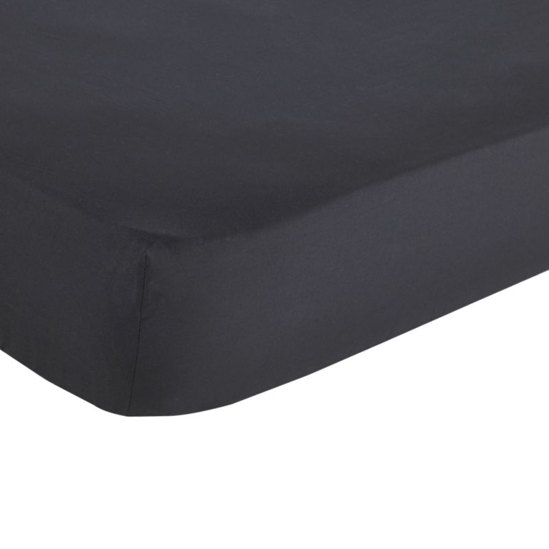 Double Fitted Sheet Black