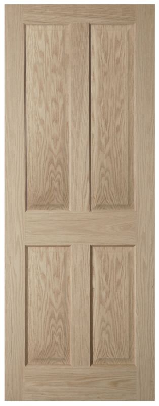 BampQ Oregon 4 Panel Prefinished Internal Door NAT726OK4P Oak Veneer