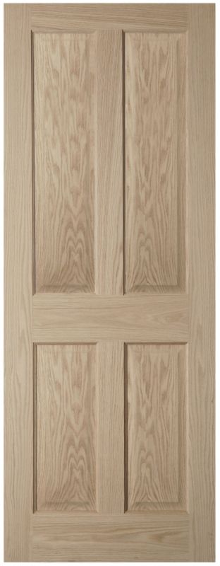BampQ Oregon 4 Panel Prefinished Internal Door NAT826OK4P Oak Veneer