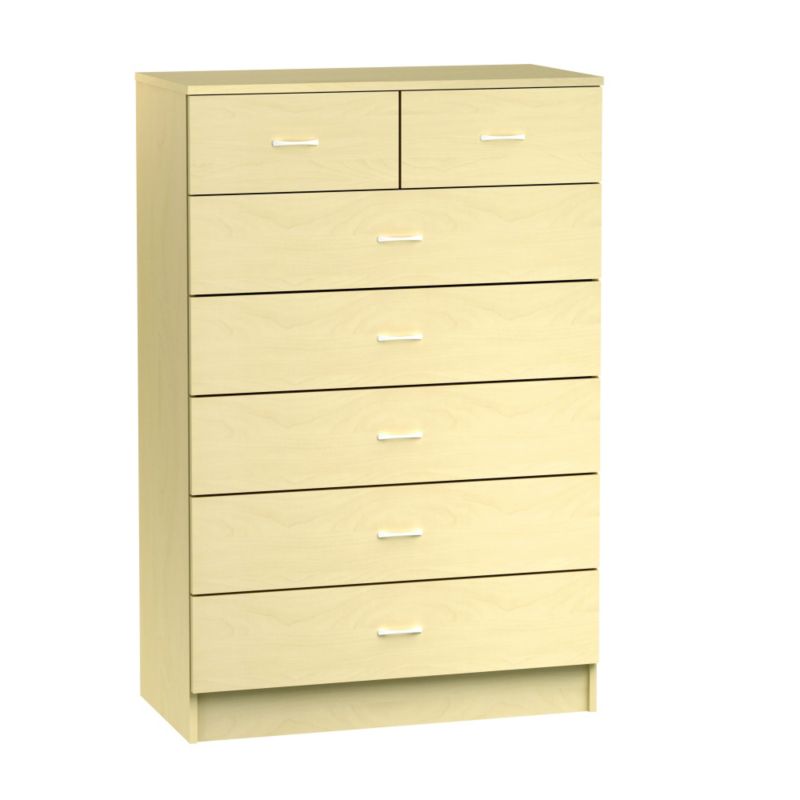 Miami 2 Over 5 Drawer Chest Birch Style