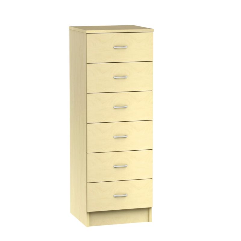 Miami 6 Drawer Narrow Chest Birch Style