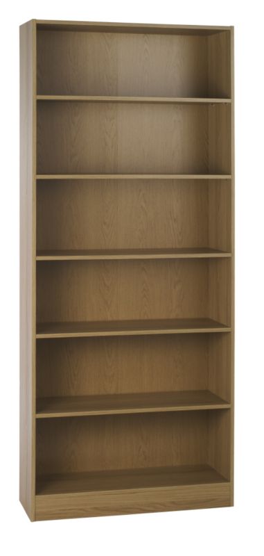 Miami Tall Wide Bookcase Oak Effect