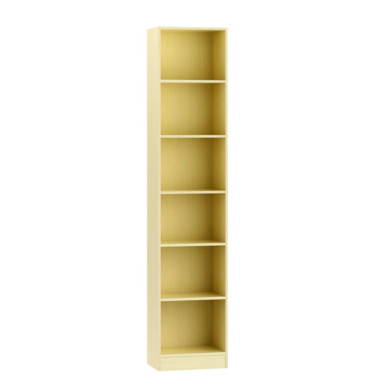 Miami Tall Narrow Bookcase Birch Effect