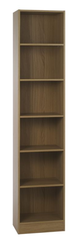 Miami Tall Narrow Bookcase Oak Effect