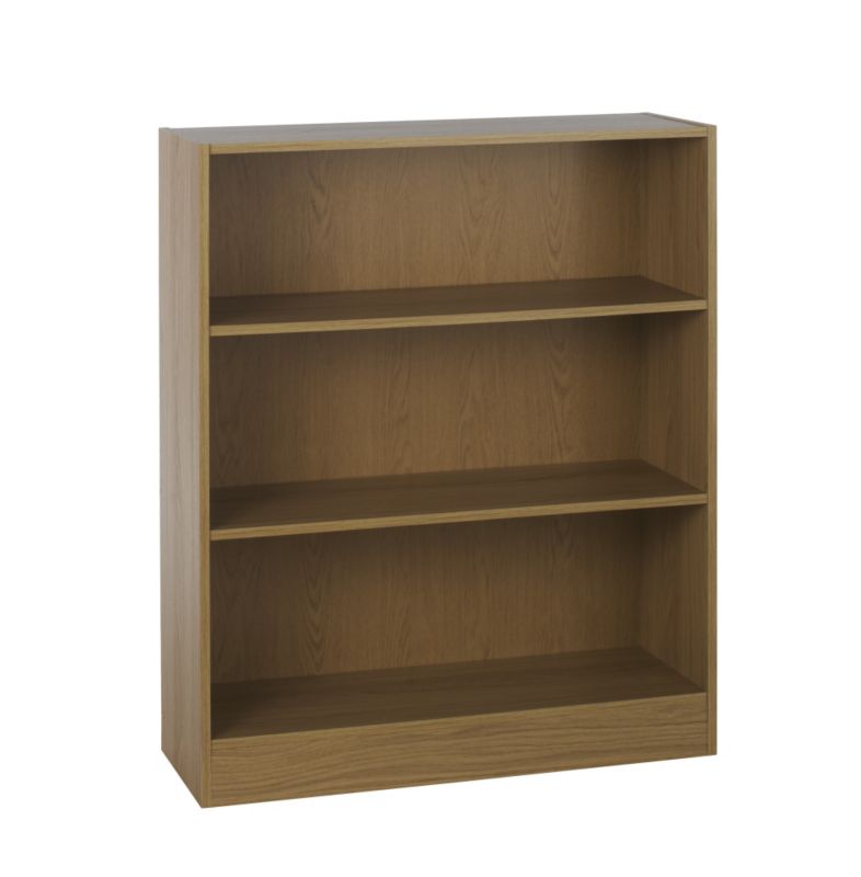 Miami Low Wide Bookcase Oak Effect