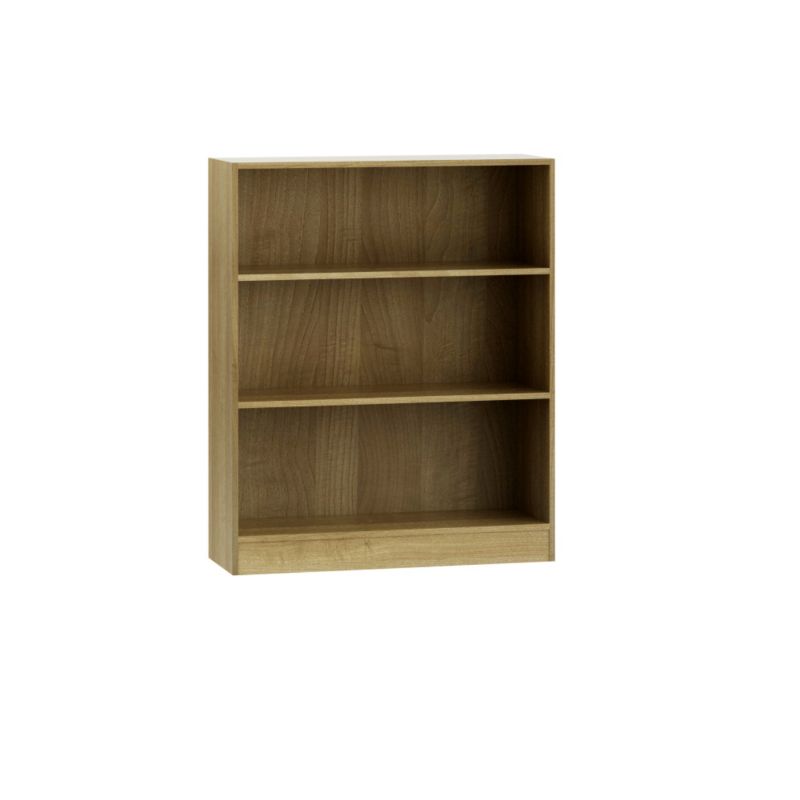 Miami Low Wide Bookcase Walnut Effect