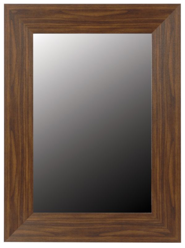 Colours Collection by BandQ Large Wedge Darkwood Effect Mirror H98 x W72cm