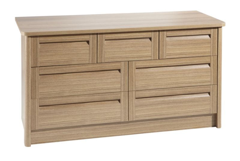 Torino Walnut Effect 3 Over 4 Drawer Chest