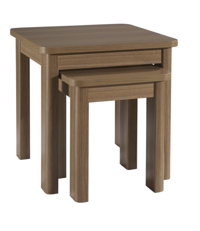 Torino Nest Of 2 Tables Cognac Walnut Effect