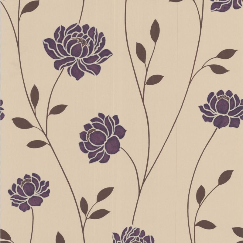 Colours by BandQ Sienna Wallcovering Purple 10m