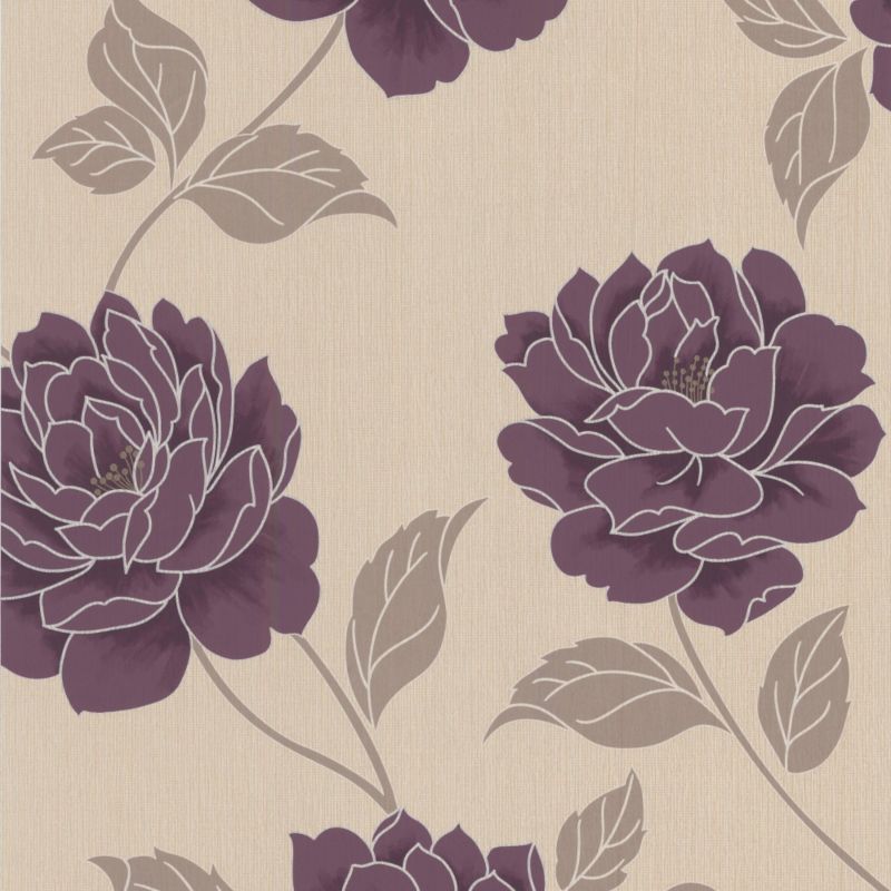 Colours by BandQ Ella Wallcovering Plum 10m 20-080