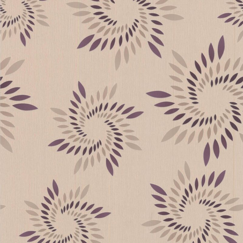 Colours by BandQ Spiral Wallcovering Plum 10m