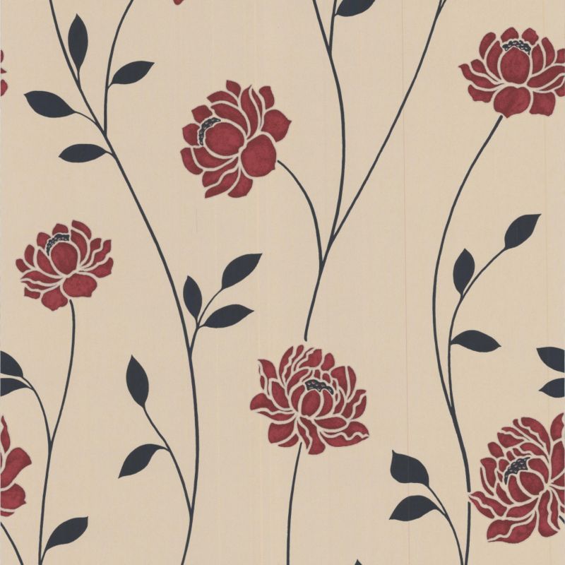 Colours by BandQ Sienna Paste The Wall Wallpaper Red 10m