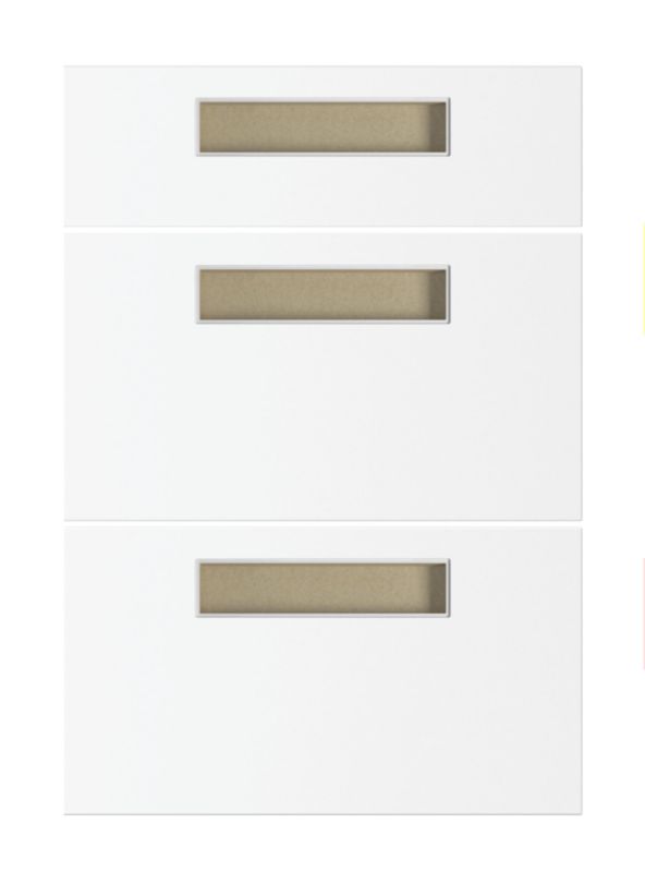 it Kitchens White Gloss Integrated Handle Pack C Drawer Fronts 500mm