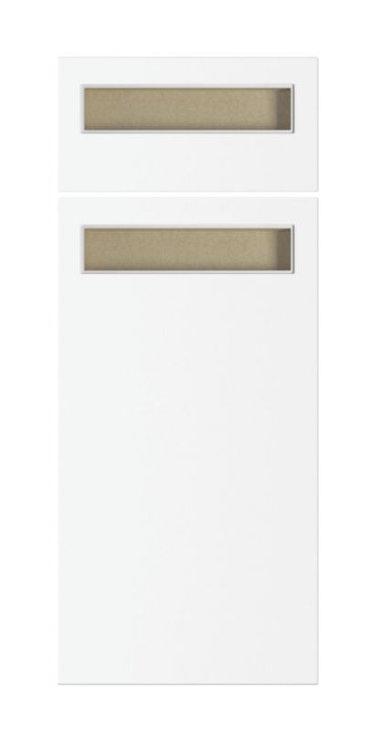 it Kitchens White Gloss Integrated Handle Pack M Drawerline Door and Drawer Front 300mm