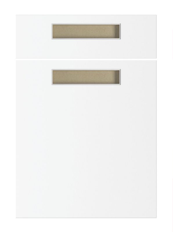 it Kitchens White Gloss Integrated Handle Pack Q Drawerline Door and Drawer Front 500mm