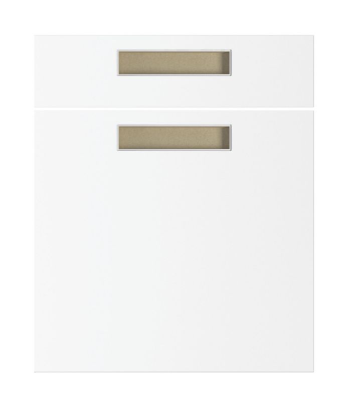 it Kitchens White Gloss Integrated Handle Pack S Drawerline Door and Drawer Front 600mm