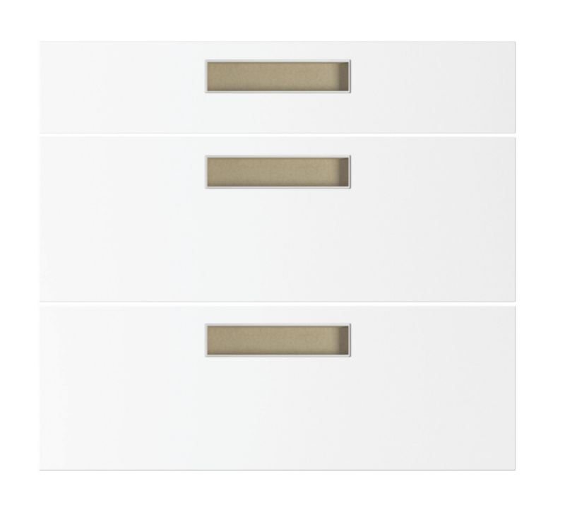 it Kitchens White Gloss Integrated Handle Pack T Pan Drawer Fronts 800mm
