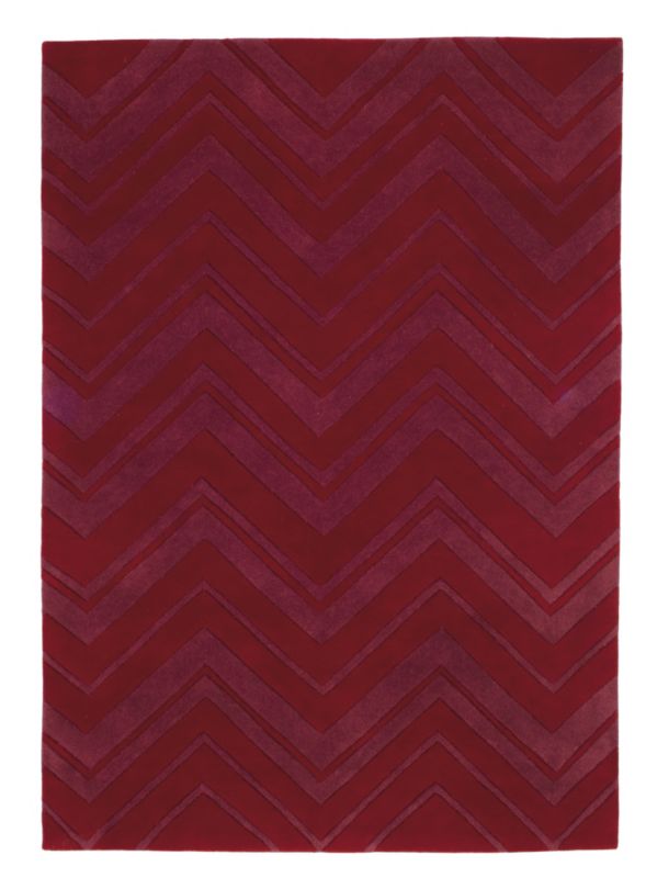 Colours by B&Q Chevron Rug Red (W)160 x (L)120cm