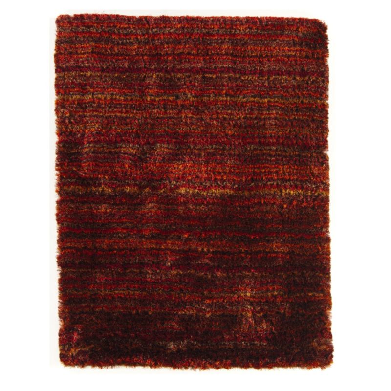 Colours by B&Q Elegance Stripe Burnt Orange (W)160 x (L)230cm