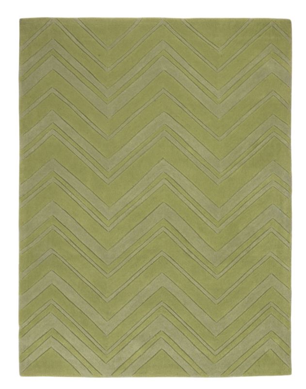 Colours by B&Q Chevron Rug Green (W)120 x (L)160cm