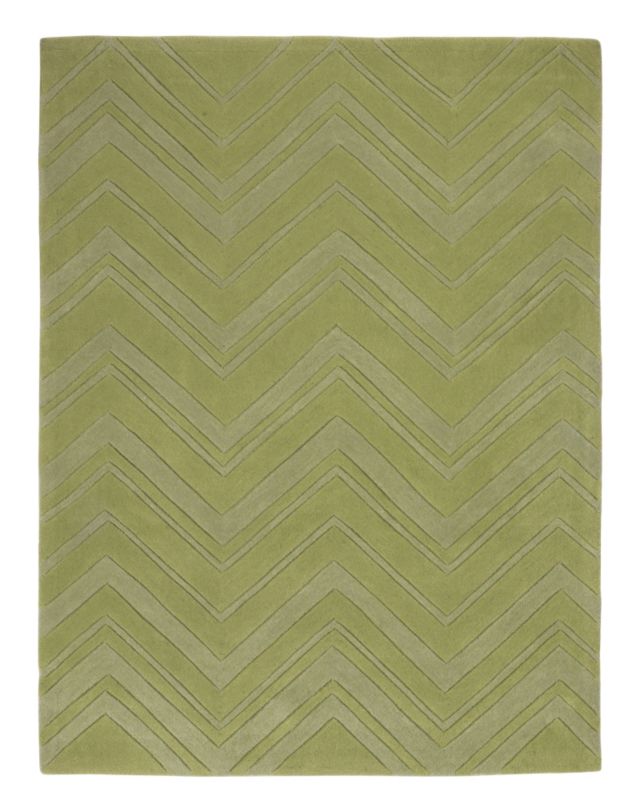 Colours by B&Q Chevron Rug Green (W)160 x (L)230cm