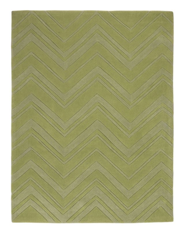 Colours by B&Q Chevron Rug Green (W)80 x (L)150cm