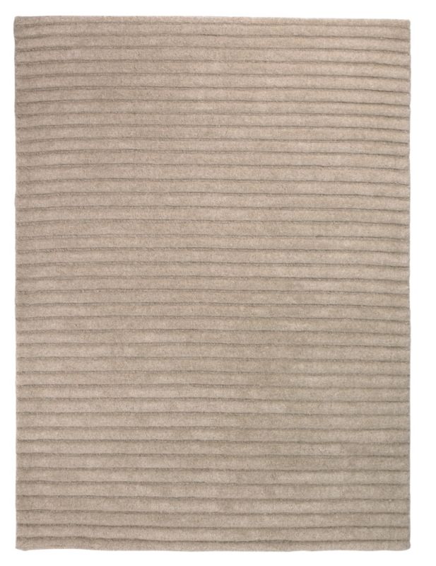 Colours by B&Q Chunky Rib Rug Beige (W)120 x (L)160cm