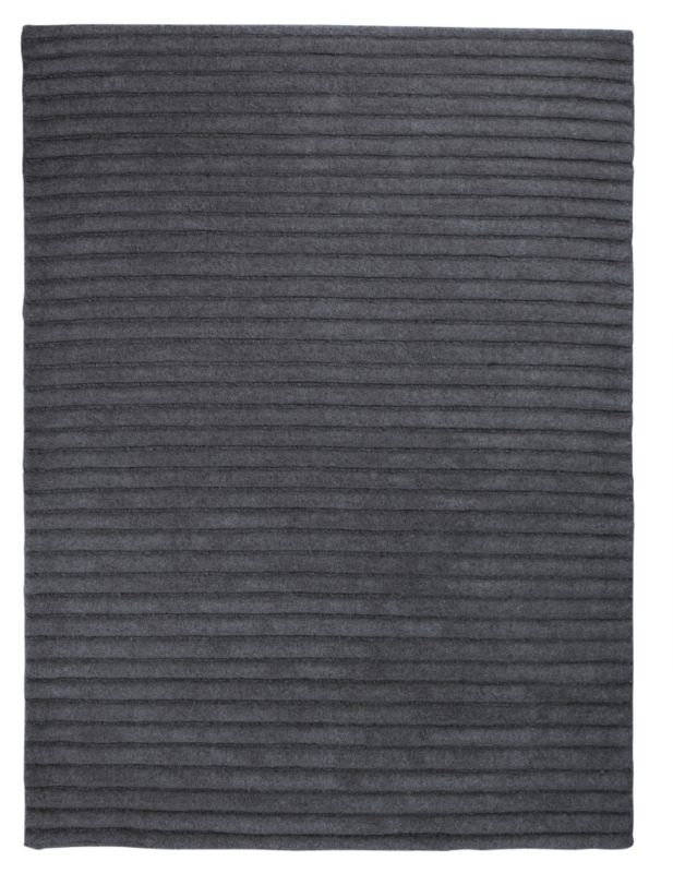 Colours by B&Q Chunky Rib Rug Grey (W)120 x (L)160cm