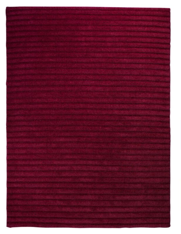 Colours by B&Q Chunky Rib Rug Red (W)120 x (L)160cm