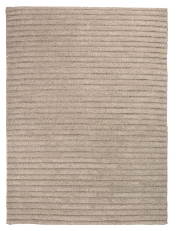 Colours by B&Q Chunky Rib Rug Beige (W)160 x (L)230cm