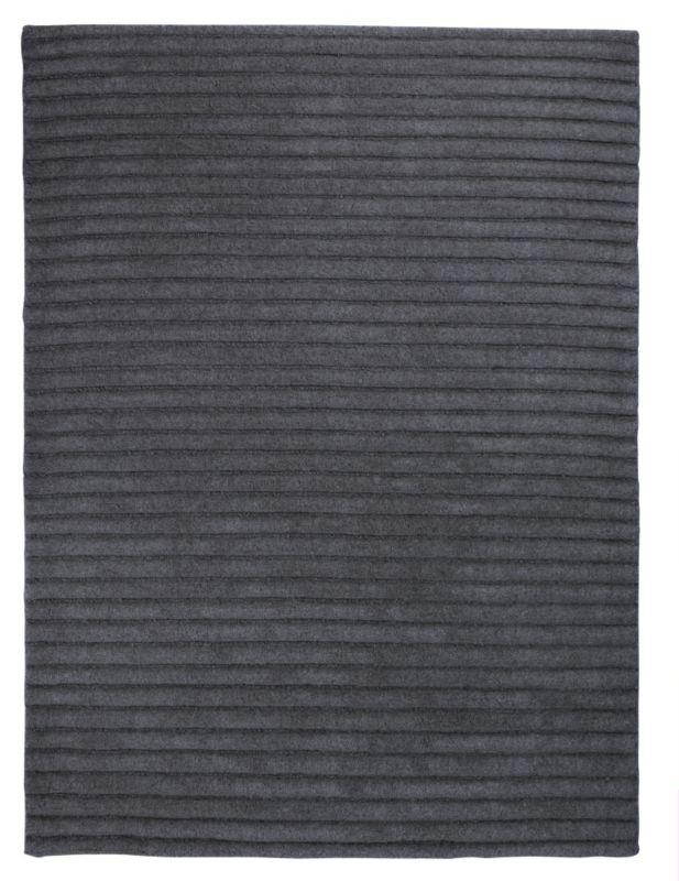 Colours by B&Q Chunky Rib Rug Grey (W)160 x (L)230cm