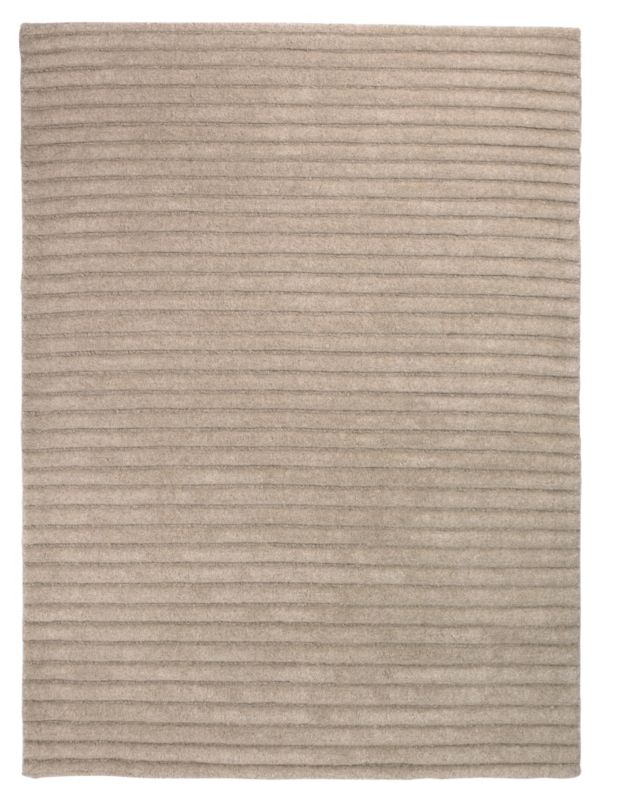 Colours by B&Q Chunky Rib Rug Beige (W)80 x (L)150cm