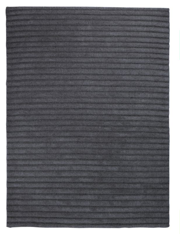 Colours by B&Q Chunky Rib Rug Grey (W)80 x (L)150cm